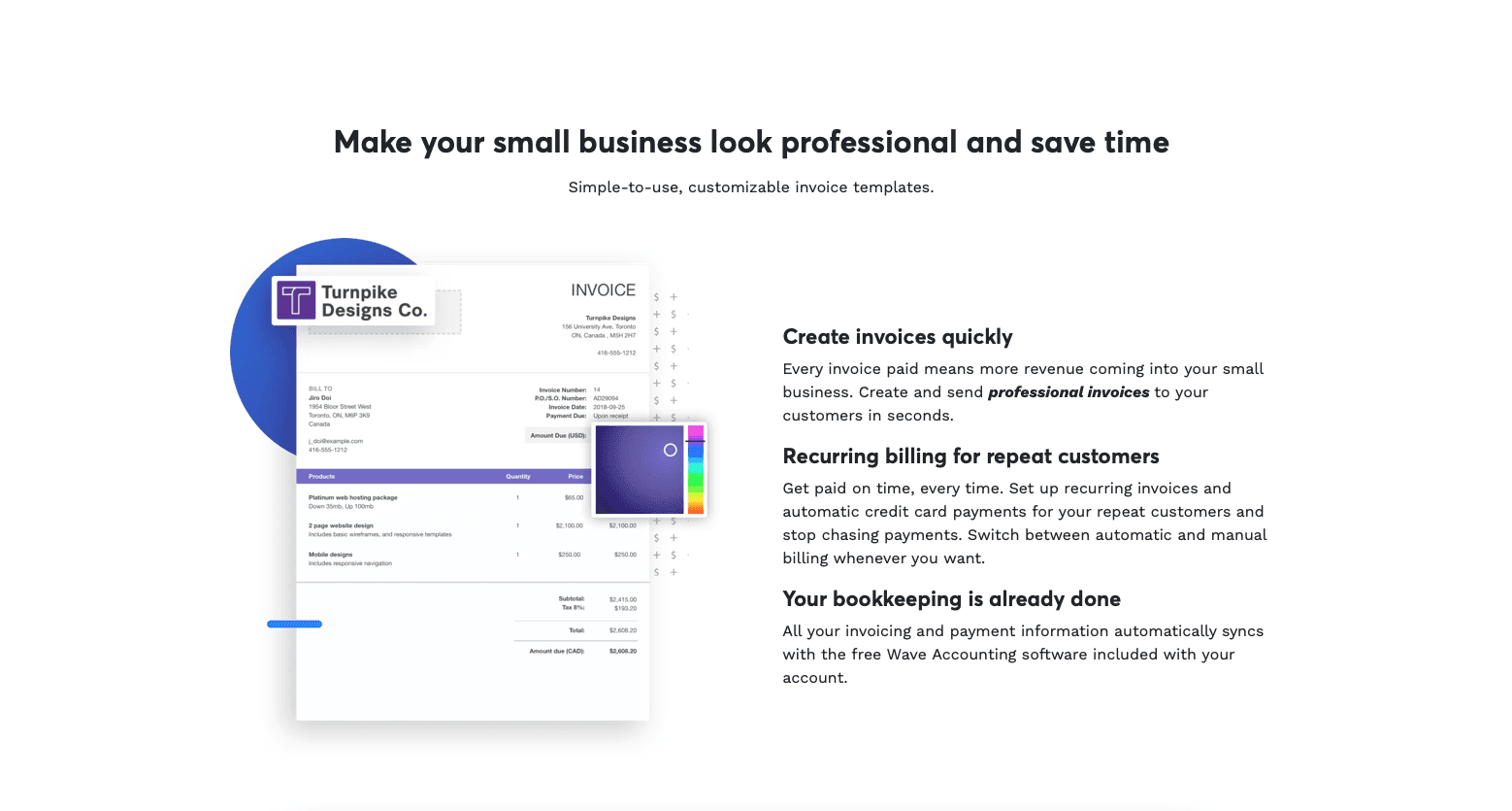 Skimmability example Wave apps