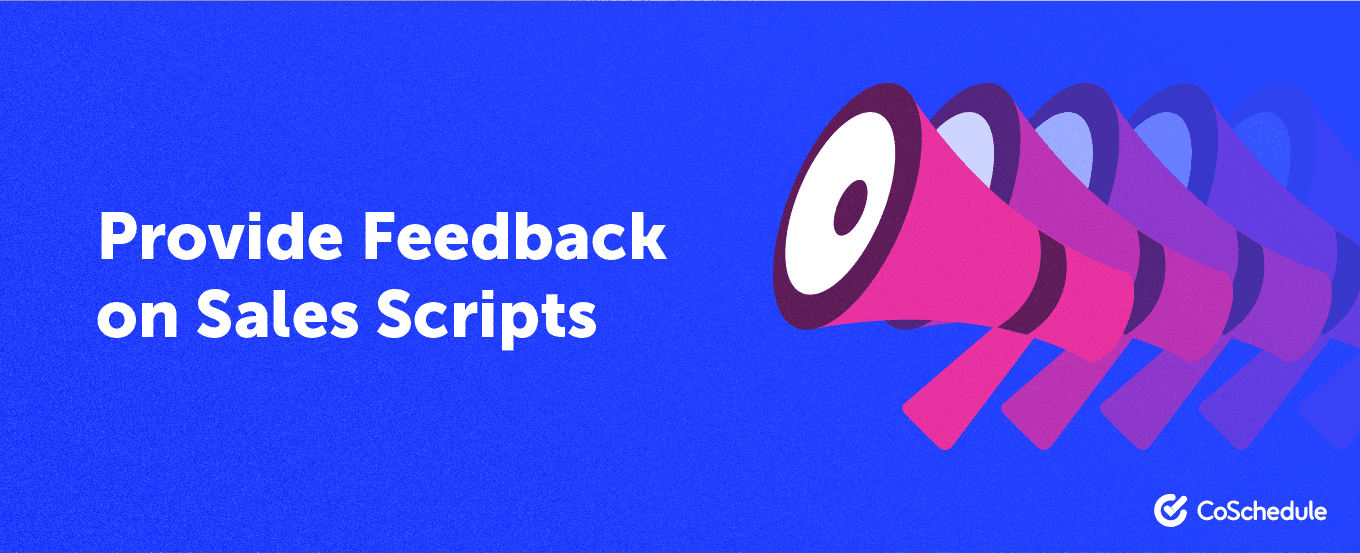 provide feedback on sales scripts