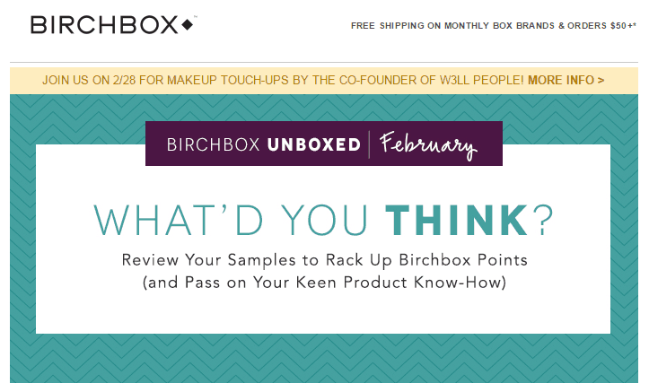 Birchbox customer survey