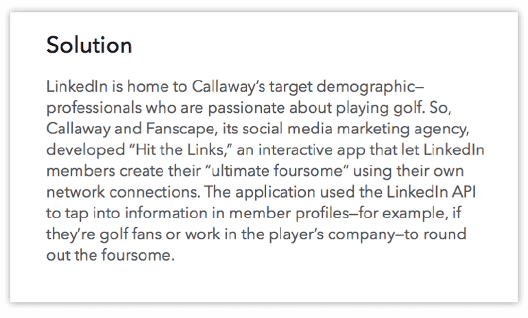 LinkedIn's Callaway case study solution example.