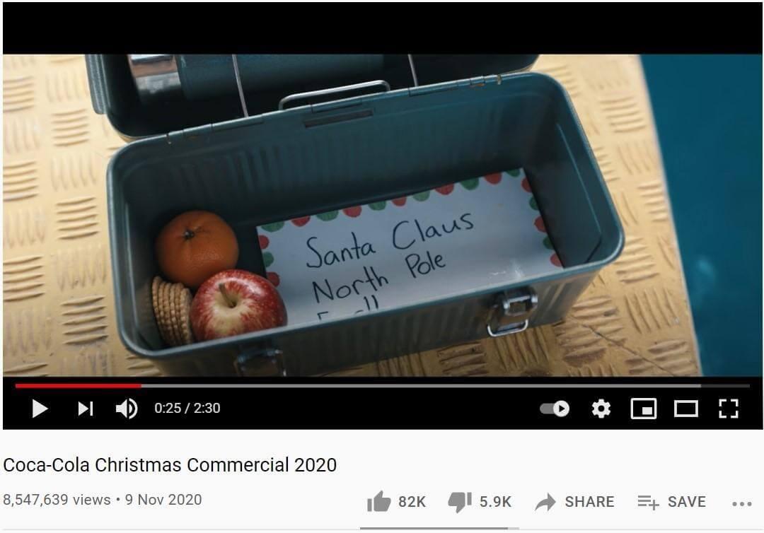 Coca Cola Christmas commercial 2020