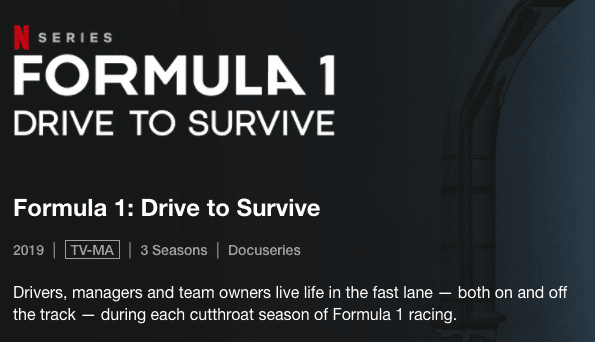 Netflix Formula 1 Drive to survive