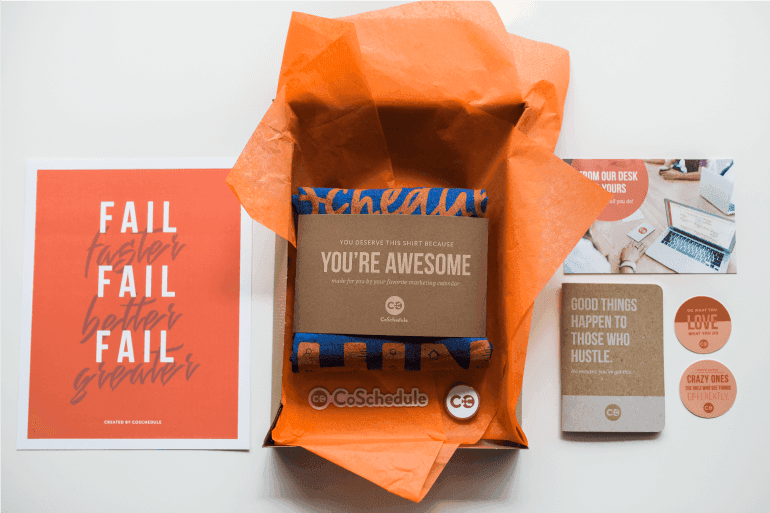 Example of a swag pack from CoSchedule
