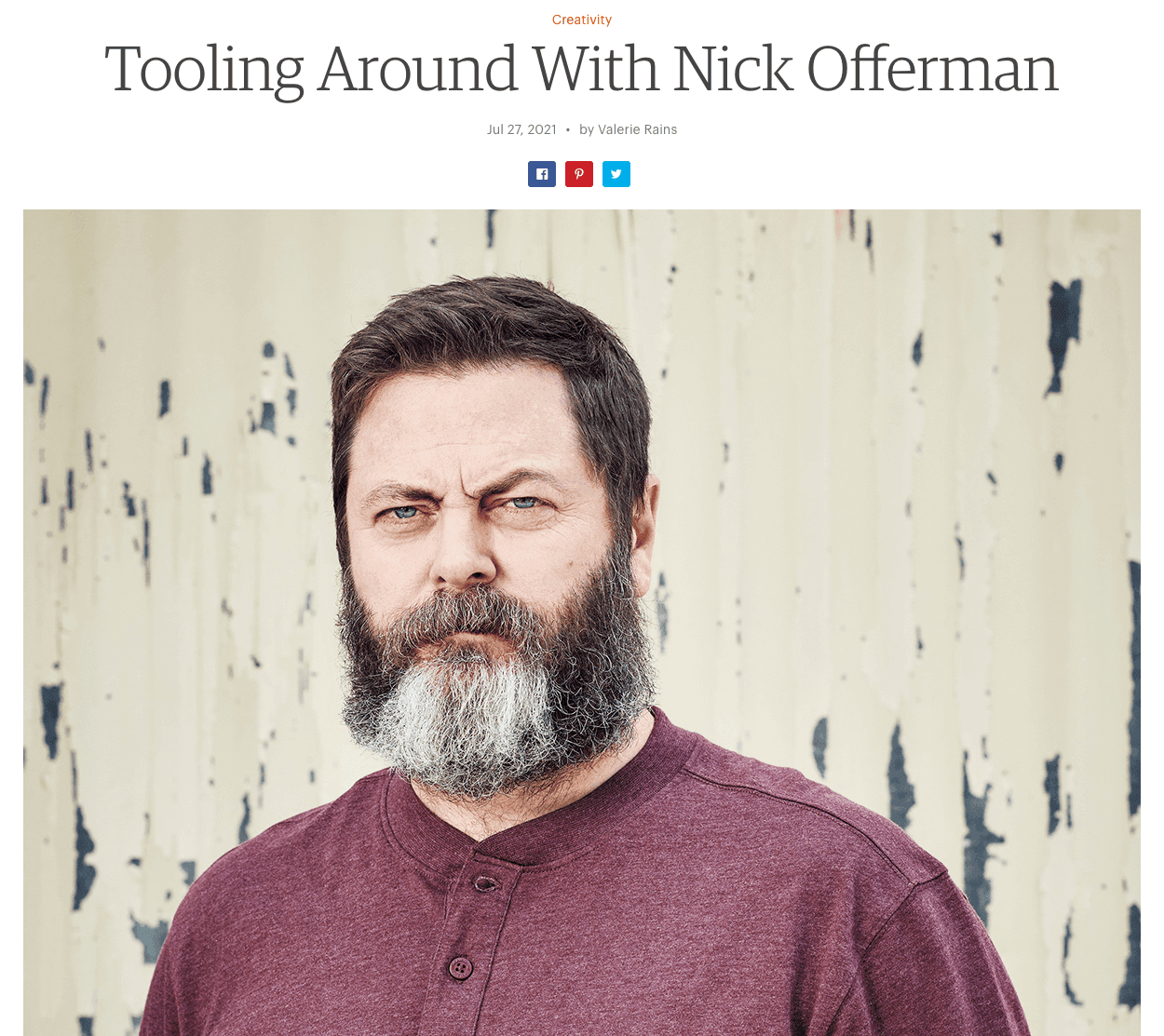 Interview with Nick Offerman from Etsy