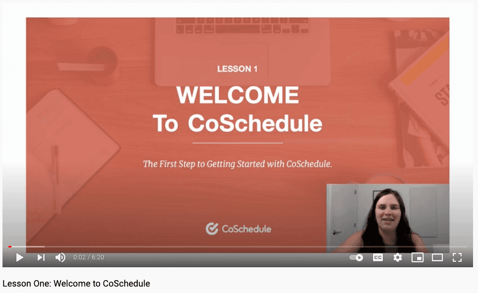 Wellcome to coschedule video