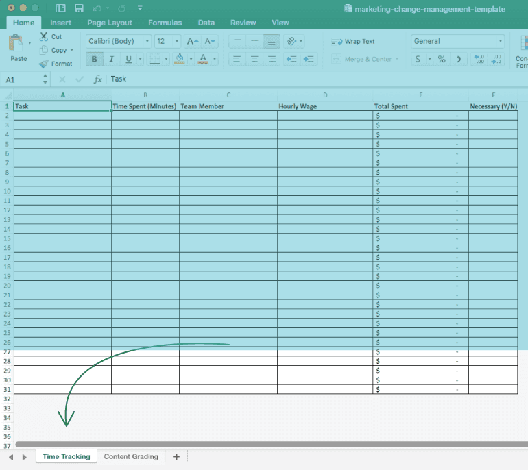 change management template