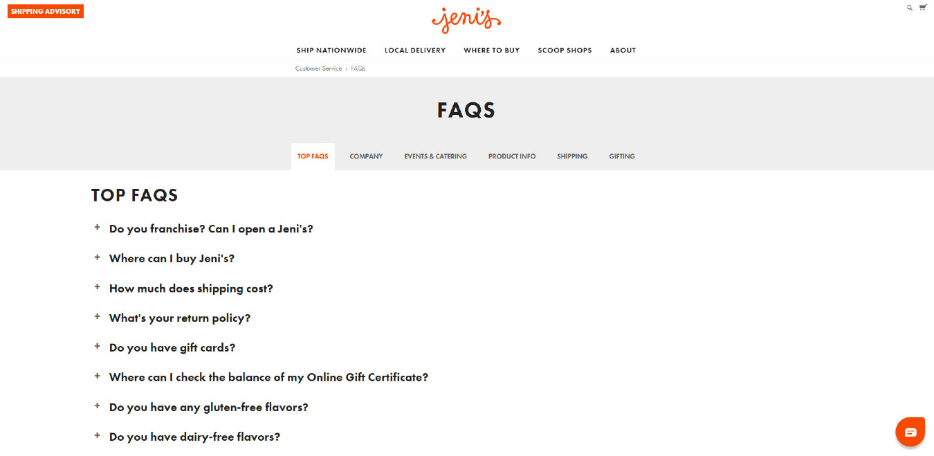 Jeni's FAQ