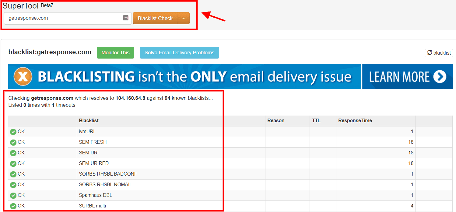 SuperTool Email deliverability metrics