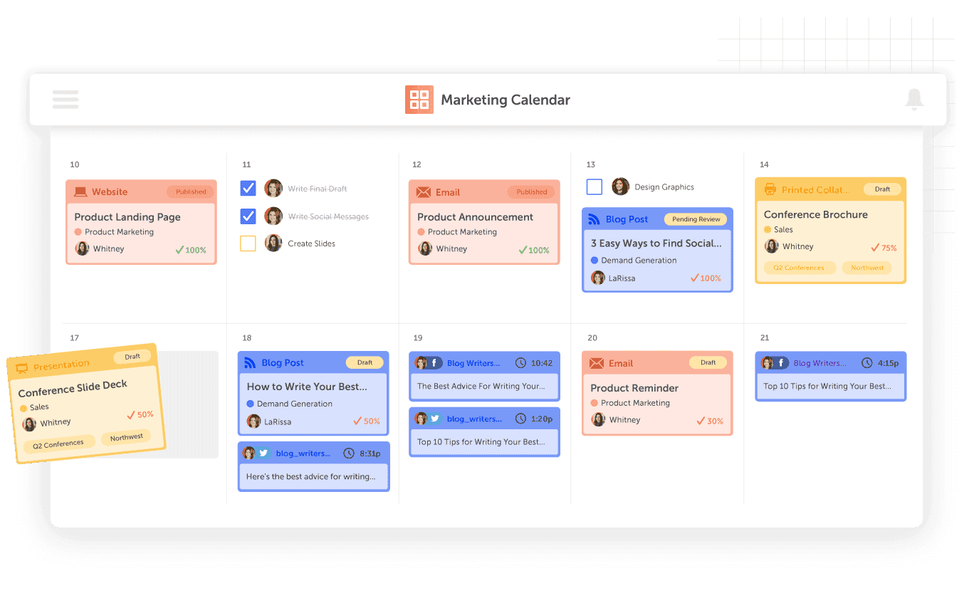 CoSchedule marketing calendar tool