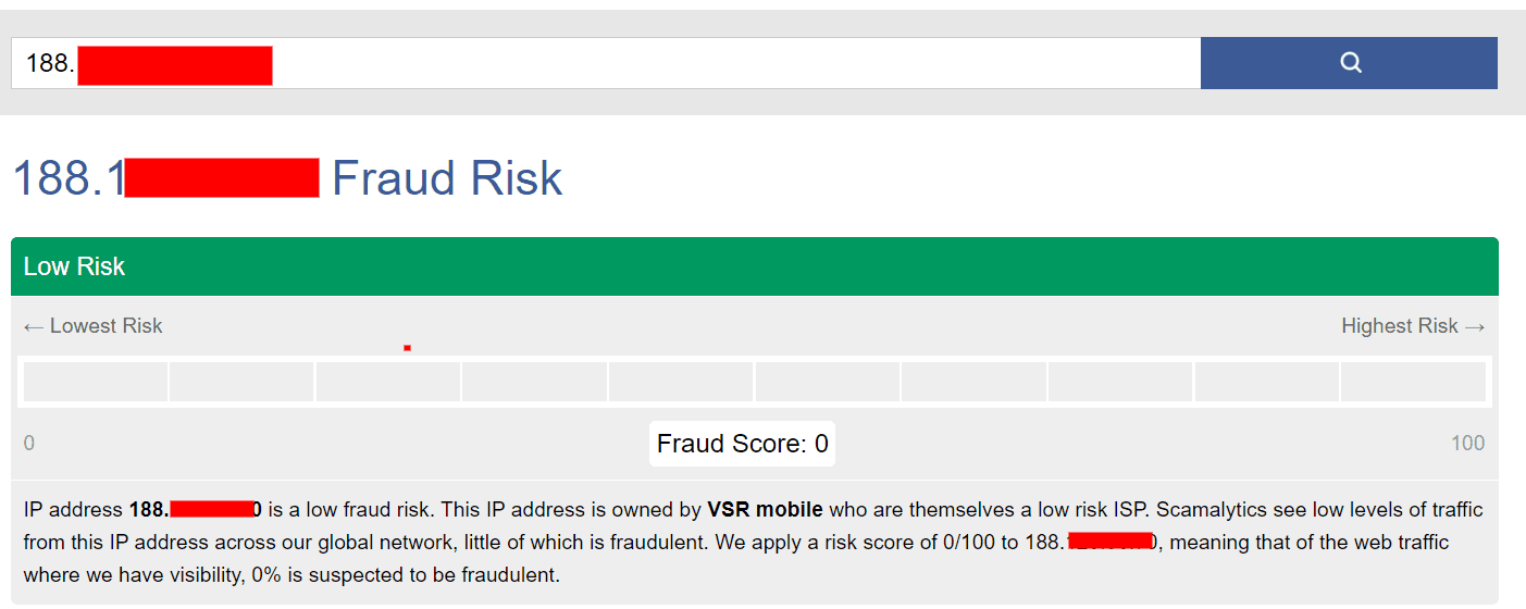 Email fraud score