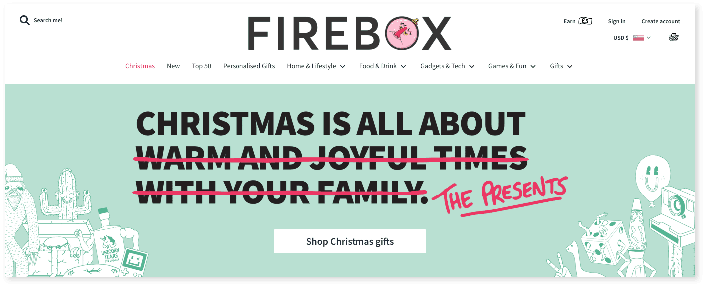 Firebox homepage copy