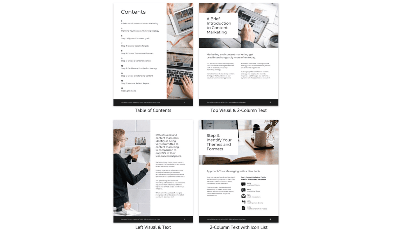 Venngage white paper templates