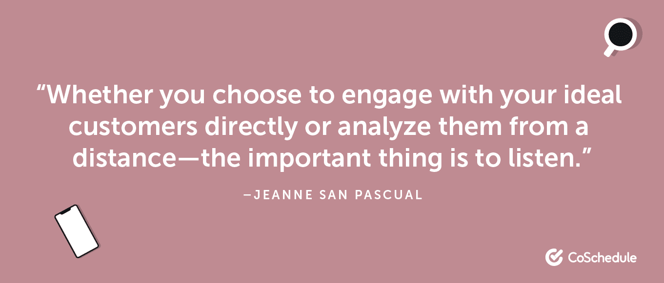 Engage or analyze to listen to customers quote