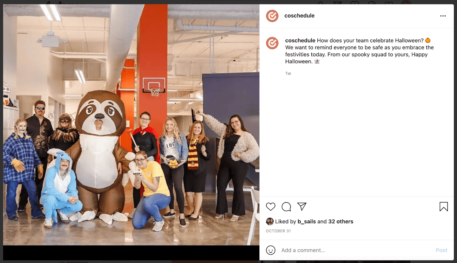 CoSchedule Instagram post