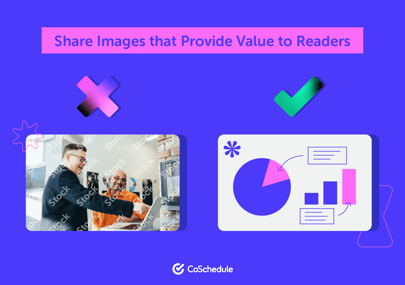 Share images that provide value to your readers