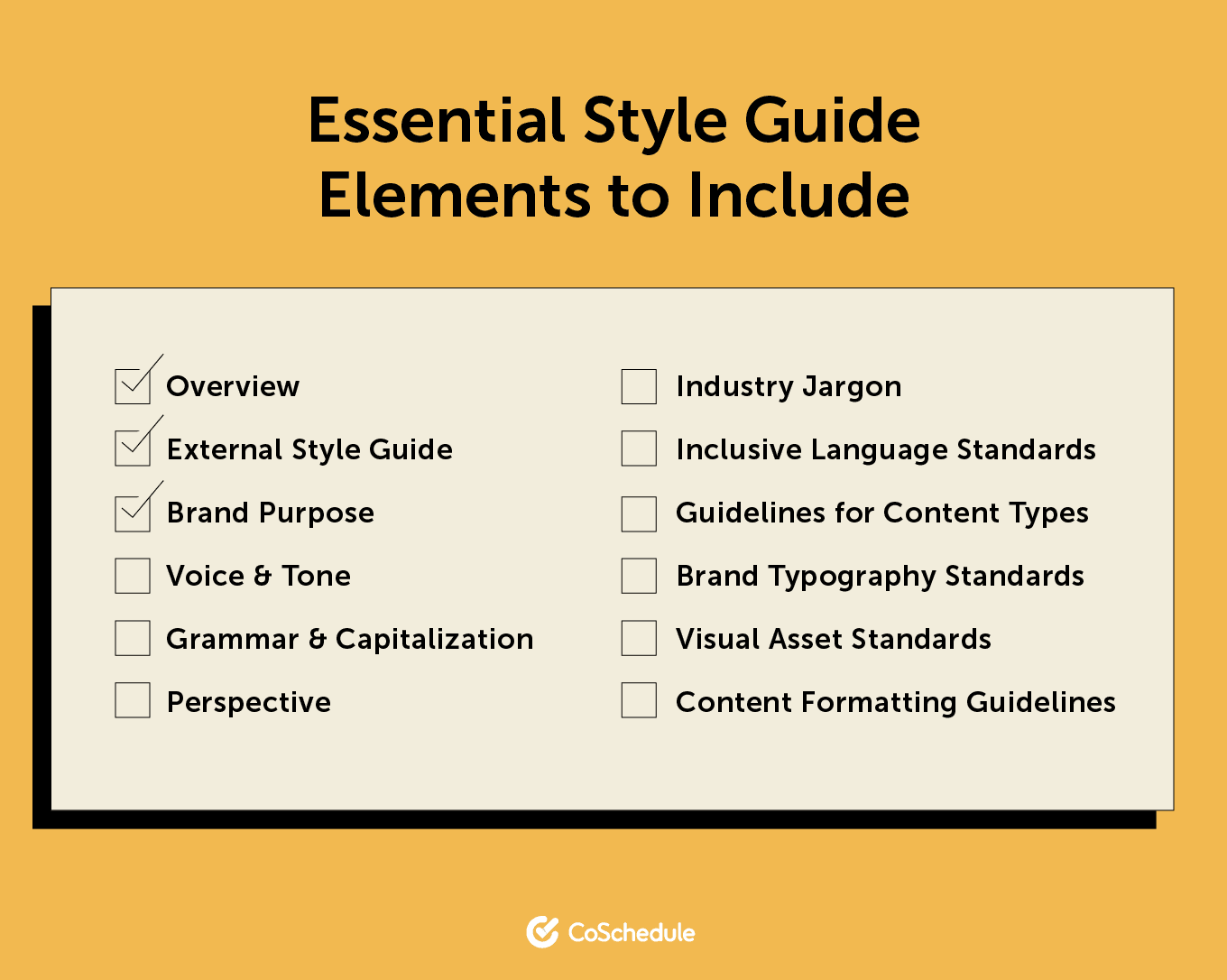 Essential elements to include in a style guide