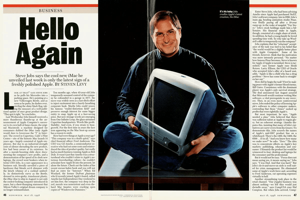 Steve Jobs return to Apple magazine article