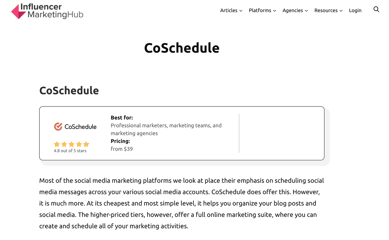 CoSchedule product review