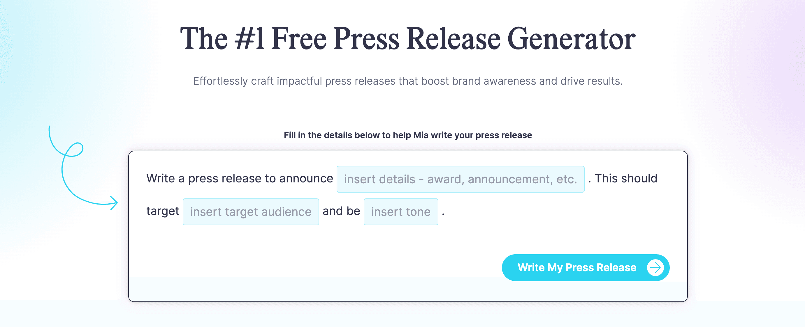 Coschedule press release generator