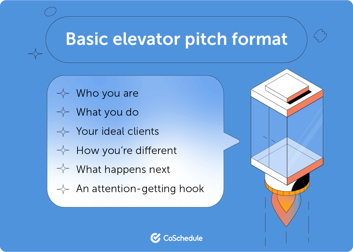 Basic elevator pitch format