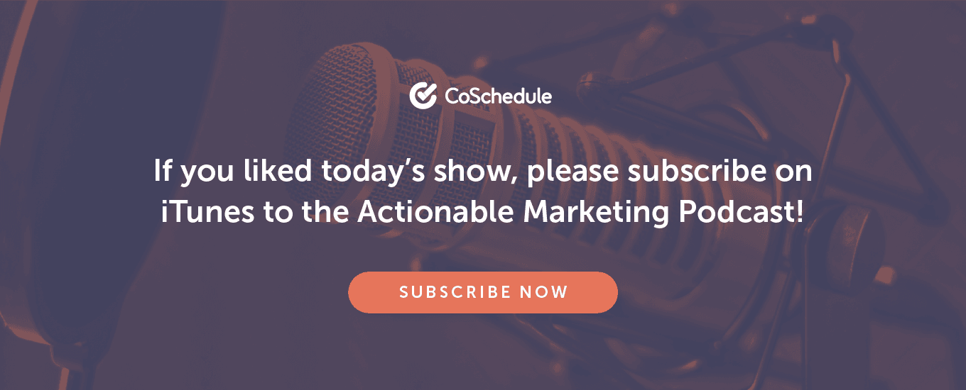 subscribe to the actionable marketing podcast on itunes