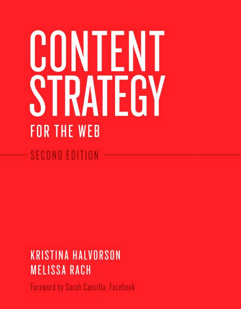 book cover of Kristina Halvorson & Melissa Rach's "Content Strategy For the Web"