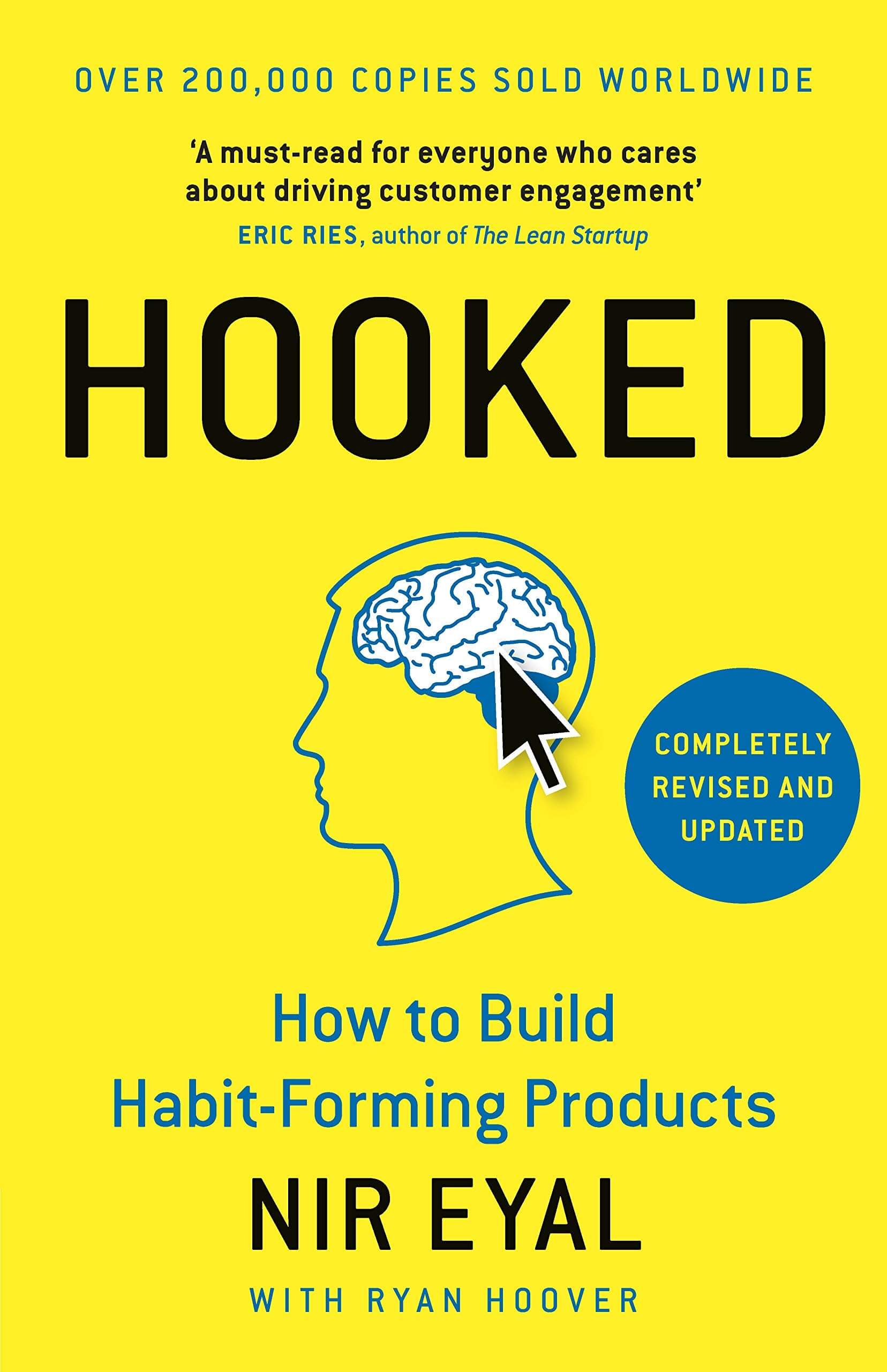 book cover of Nir Eyal's "Hooked: How to Build Habit-Forming Products"