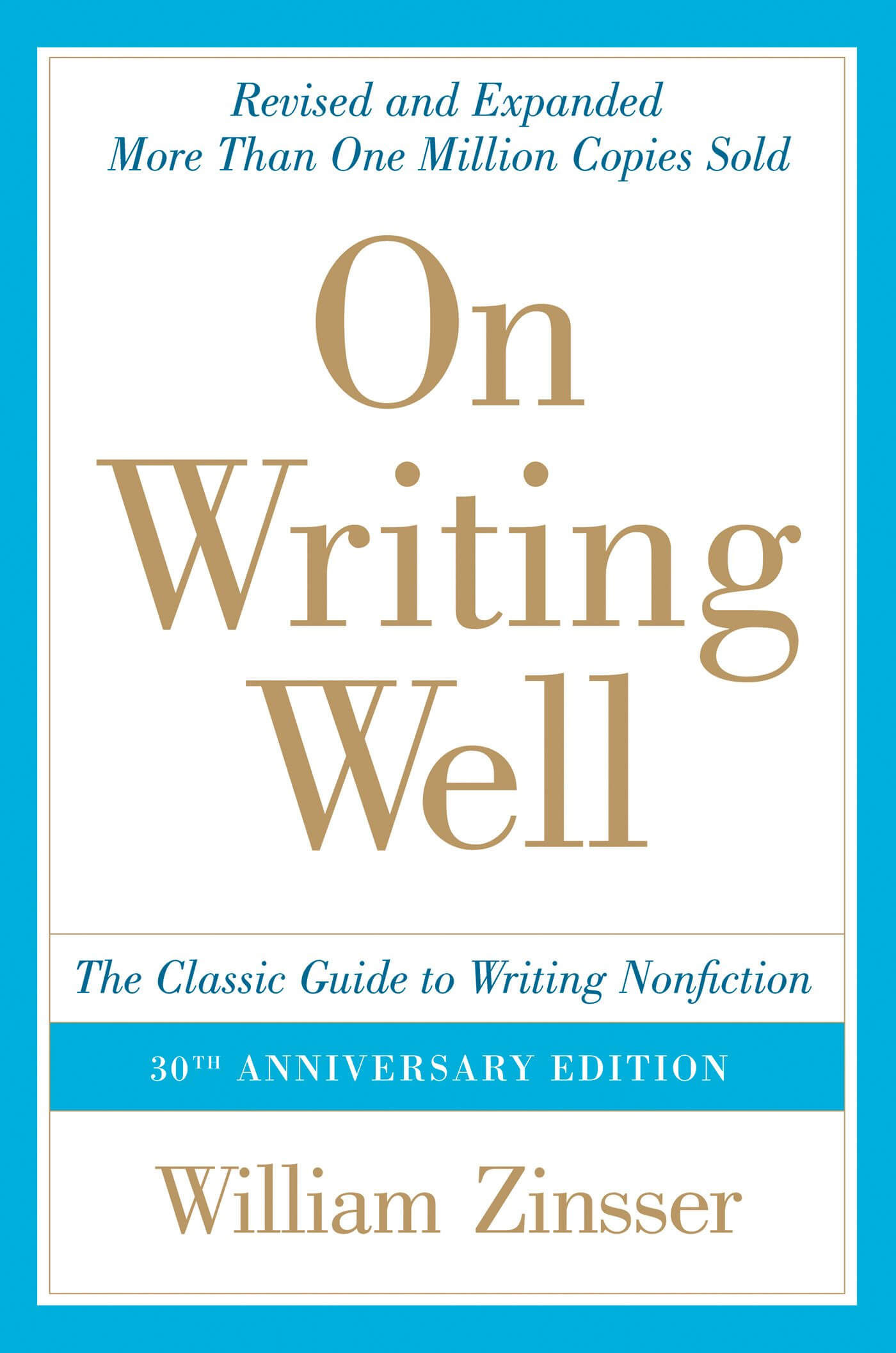 Book cover for William Zinsser's "On Writing Well"
