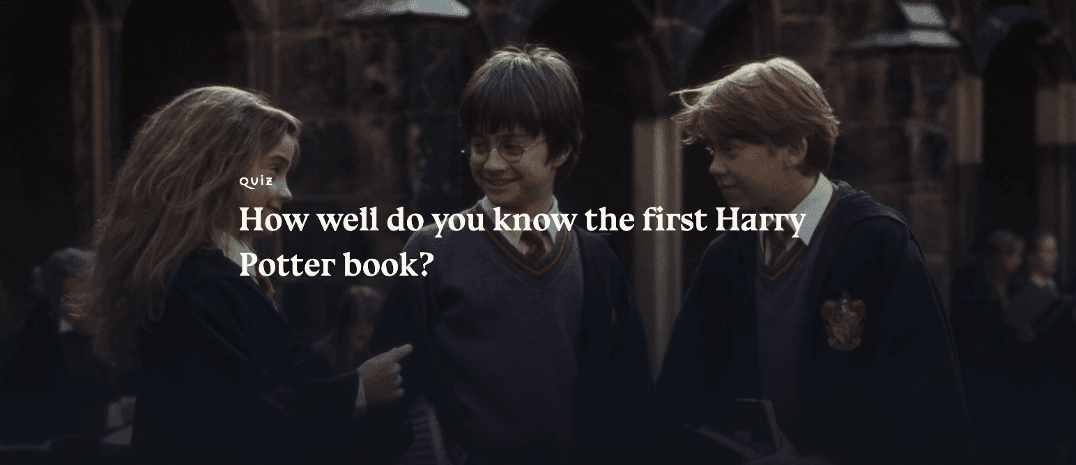 Quiz titled "How well do you know the first Harry Potter book?"