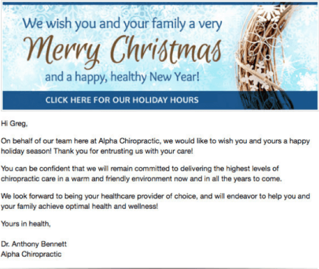 Use seasonal holidays to inspire email copy