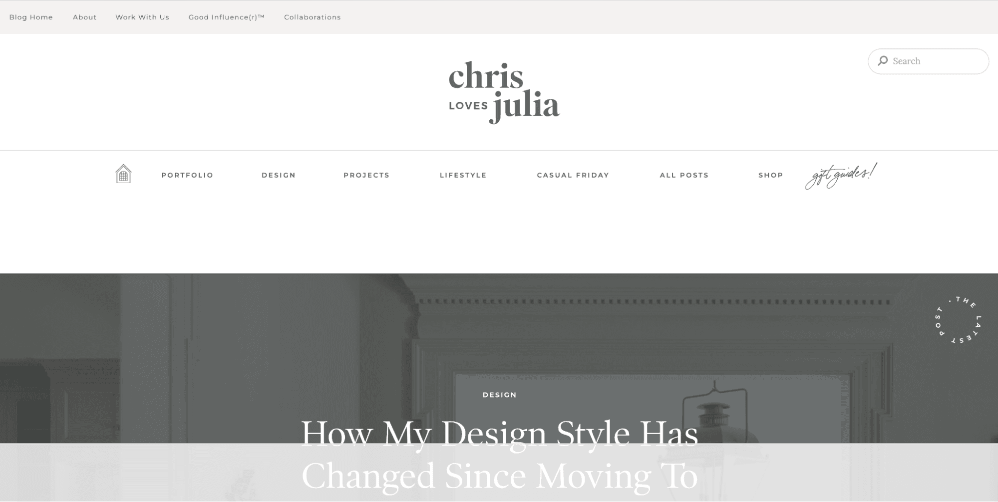 Chris Loves Julia blog homepage