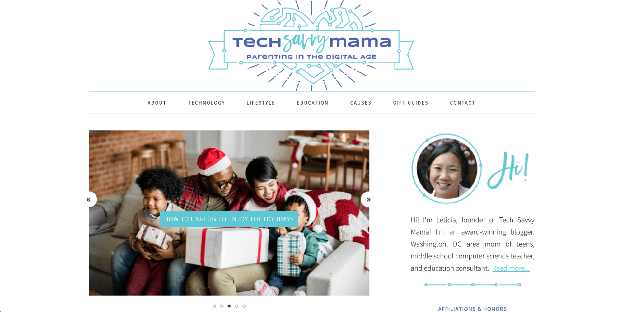 Tech Savvy Mama blog homepage