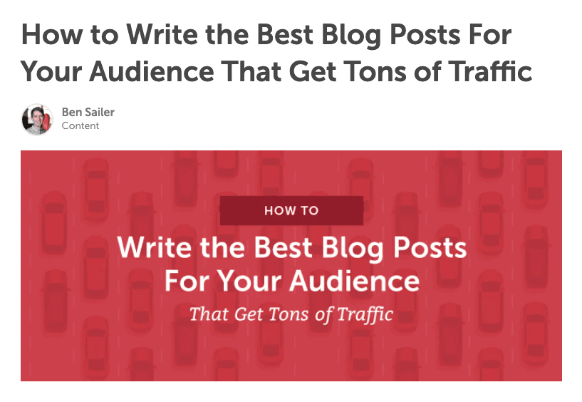 screenshot from coschedule blog - how to write the best blog posts for your audience that get tons of traffic