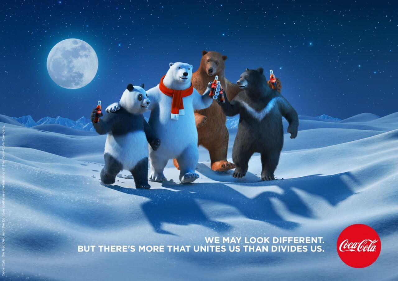 screenshot from the coca cola bear advertisement