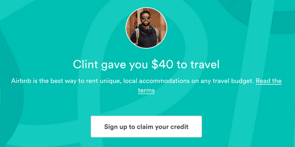 An example of Airbnb's successful referral program