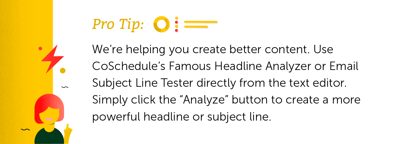 pro tip for creating better content