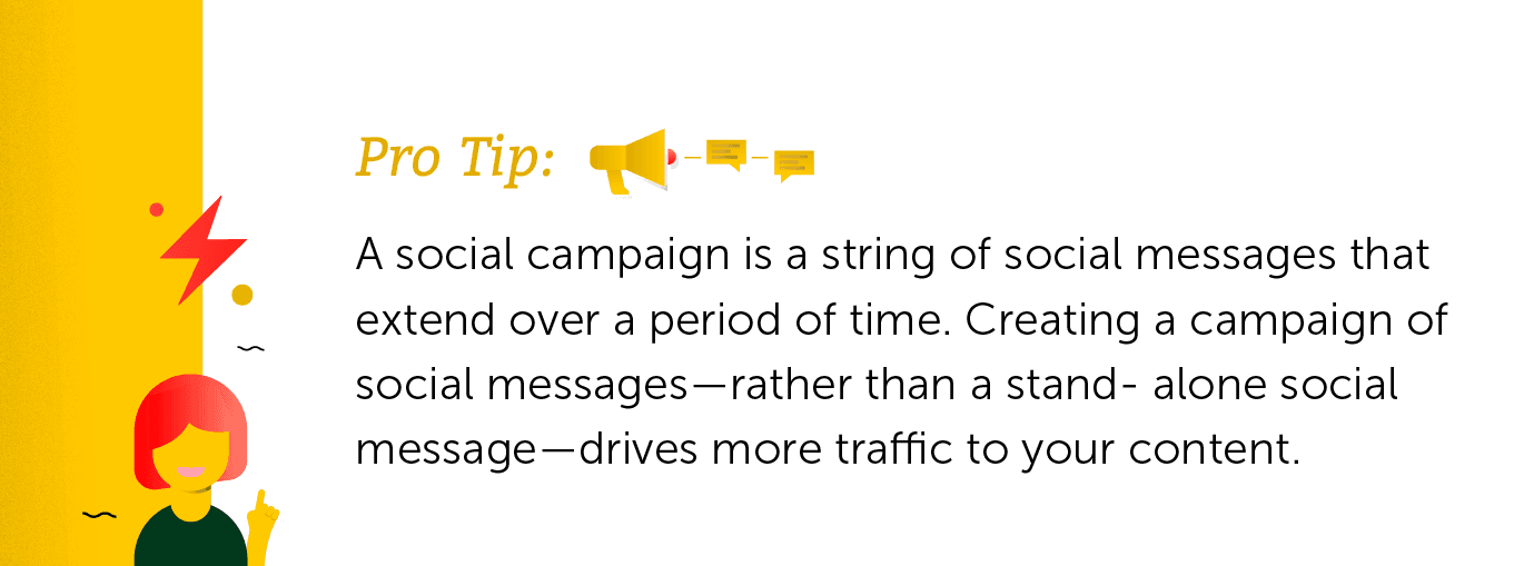 pro tip describing a social campaign