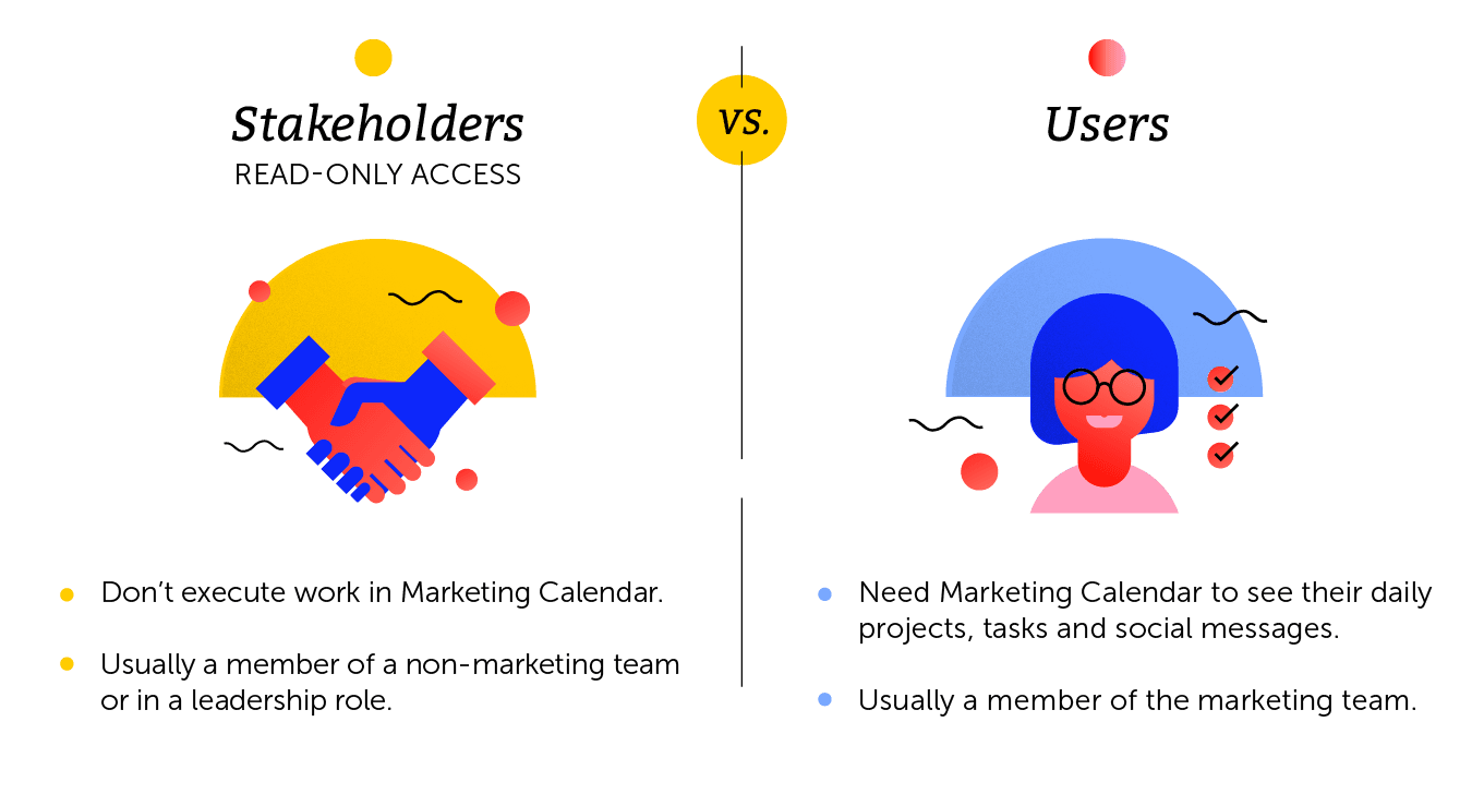 illustration showcasing difference between stakeholders and users