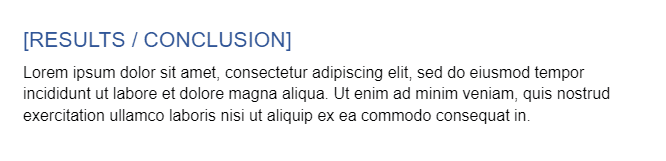 Example of a conclusion or results template for white papers