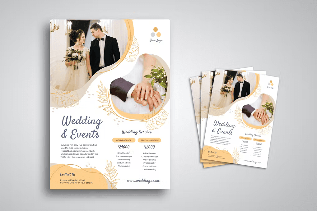 An example of a wedding flyer.