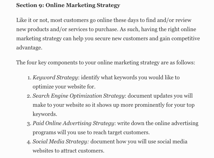Example of an online marketing strategy from Forbes
