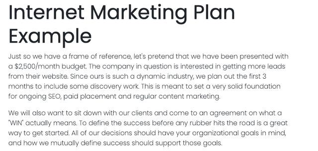 Example of an internet marketing plan example