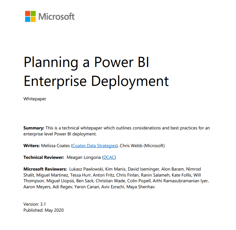 Cover page of a Microsoft white paper