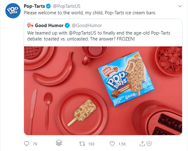 Poptart and Good humor team up to make a frozen poptart treat