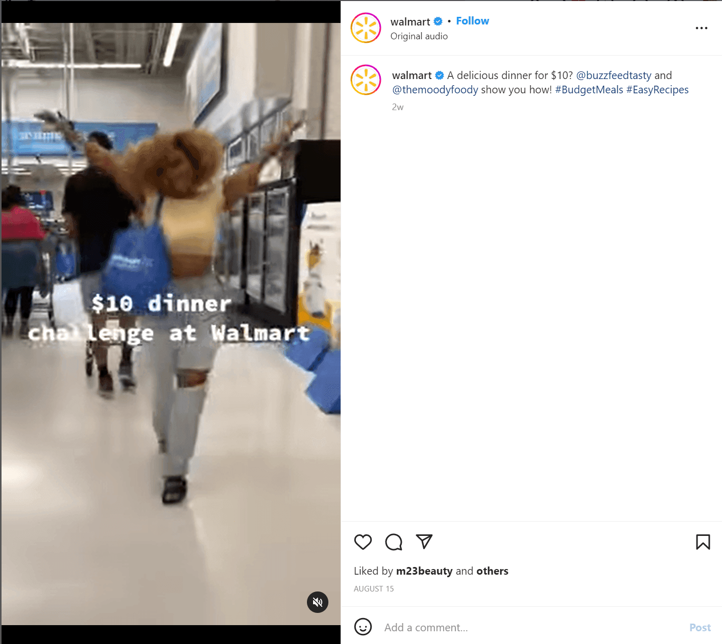 Walmart using challenges as a marketing strategy