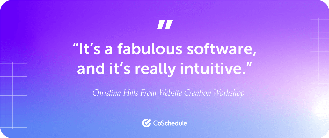 "It's a fabulous software and it's really intuitive" - Christina Hill