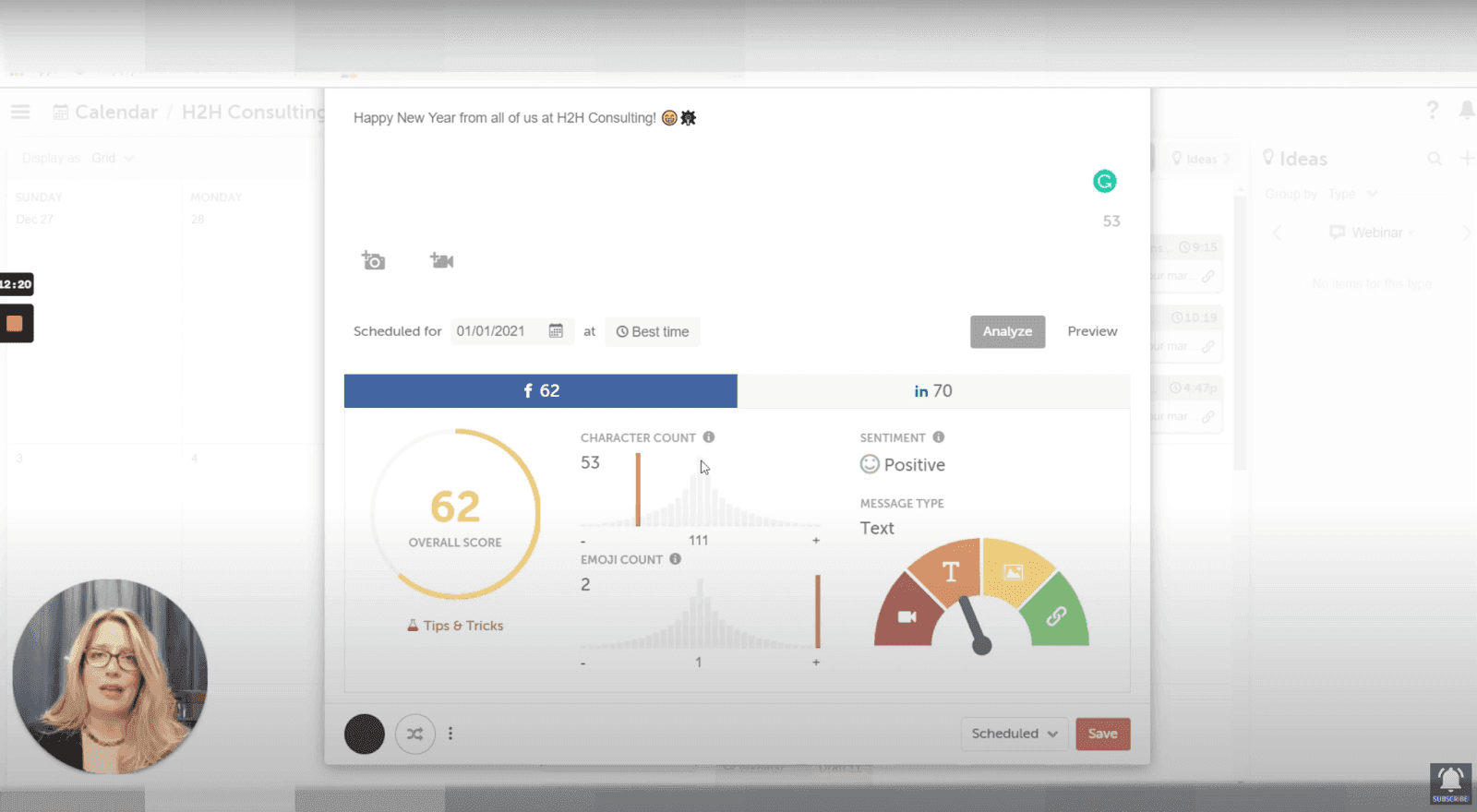 H2H uses CoSchedule to manage their social media schedule 