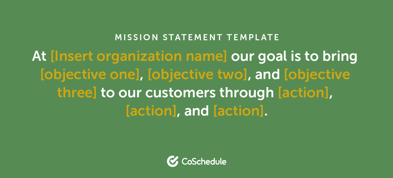 Mission Statement Template
