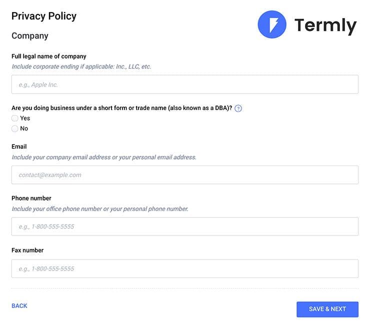 Termly email regarding privacy policy