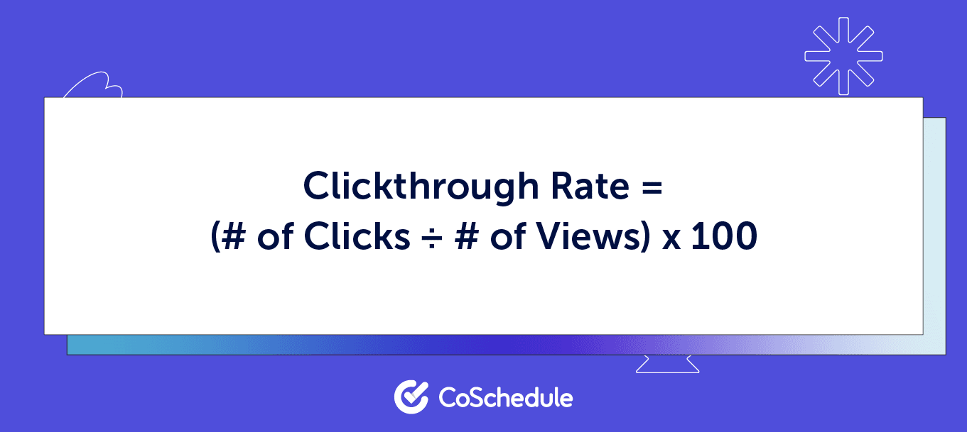 CTR=(#of clicks/#ofviews)x100